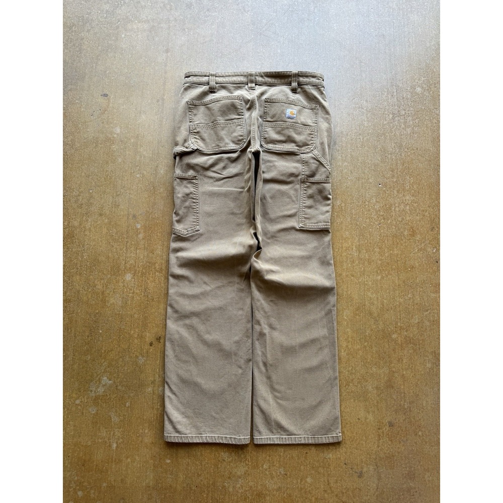 Carhartt Tan Straight Leg Original Fit Carpenter Work Pants Y2K Skater WMS 31x28